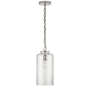 Katie Cylider  Pendant in Polished Nickel by Visual Comfort Signature