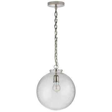 Katie Globe  Pendant in Polished Nickel by Visual Comfort Signature