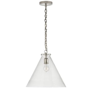 Katie Conical  Pendant in Polished Nickel by Visual Comfort Signature