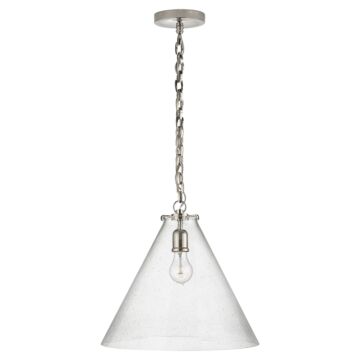 Katie Conical  Pendant in Polished Nickel by Visual Comfort Signature