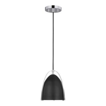 Norman One Light Mini Pendant in Chrome by Visual Comfort Studio