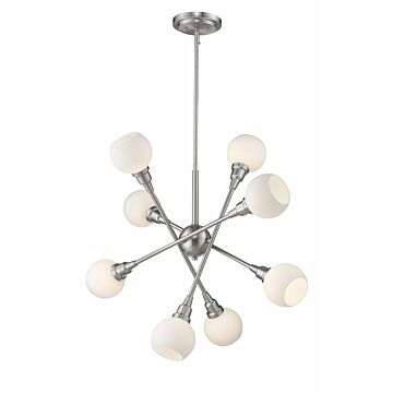 Z-Lite Tian 8-Light Pendant Light In Brushed Nickel