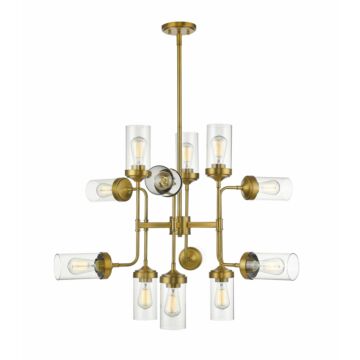 Z-Lite Calliope 12-Light Pendant Light In Foundry Brass