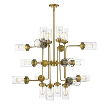 Z-Lite Calliope 20-Light Pendant Light In Foundry Brass