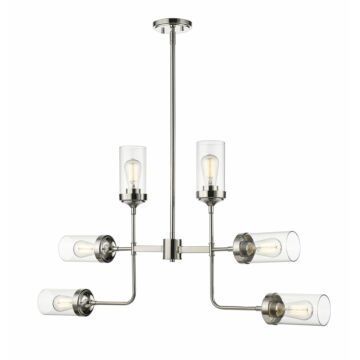 Z-Lite Calliope 6-Light Pendant Light In Polished Nickel