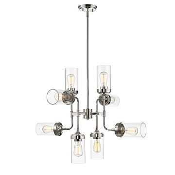 Z-Lite Calliope 8-Light Pendant Light In Polished Nickel