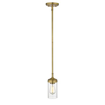 Z-Lite Calliope 1-Light Mini Pendant Light In Foundry Brass