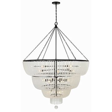 Rylee 24 Light Chandelier in Matte Black by Crystorama