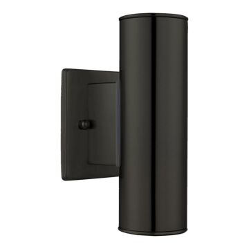 Riga Two Light Outdoor Wall Mount in Matte Black by Eglo USA
