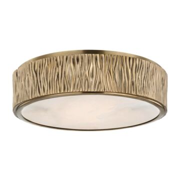 Crispin LED Flush Mount in Aged Brass by Hudson Valley