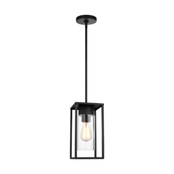 Vado One Light Outdoor Pendant in Black by Visual Comfort Studio