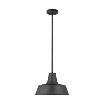 Barn Light One Light Outdoor Pendant in Black by Visual Comfort Studio