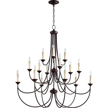 Brooks 15 Light Chandelier in Oiled Bronze by Quorum International