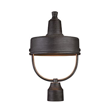 Portland-DS 1-Light Post Lantern in Weathered Pewter