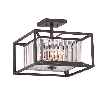 Linares 3-Light Semi-Flush Mount in Vintage Bronze