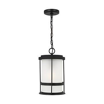 Wilburn 1-Light Outdoor Pendant in Black