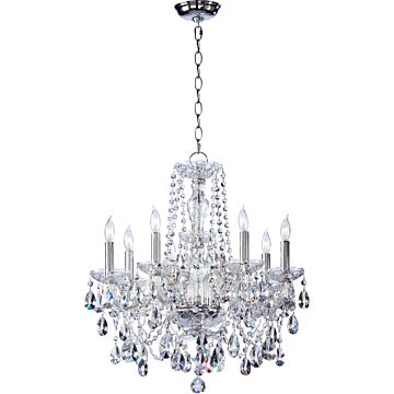 Bohemian Katerina Eight Light Chandelier in Chrome by Quorum International