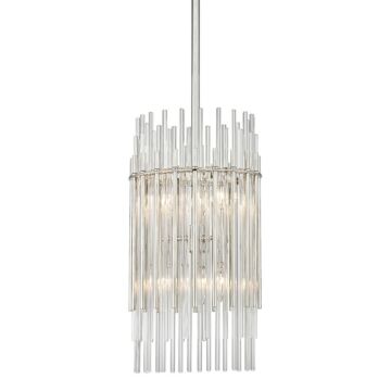 Wallis Six Light Pendant in Polished Nickel by Hudson Valley