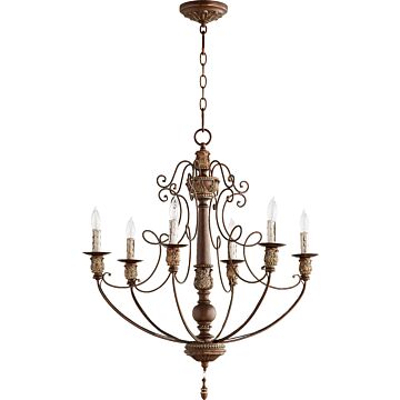 Salento Six Light Chandelier in Vintage Copper by Quorum International