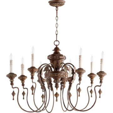 Salento Eight Light Chandelier in Vintage Copper by Quorum International