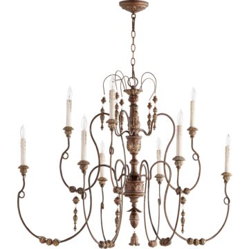Salento Nine Light Chandelier in Vintage Copper by Quorum International