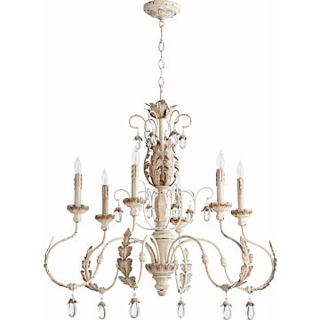Venice Six Light Chandelier in Persian White by Quorum International