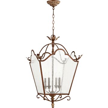 Salento Four Light Entry Pendant in Vintage Copper by Quorum International