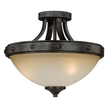 Halifax 2-Light Semi-Flush Mount in Black Walnut