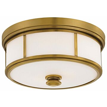  Three Light Flush Mount in Liberty Gold by MinkaLavery