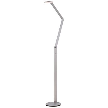 Task Portables LED Floor Lamp in Chiseled Nickel by George Kovacs