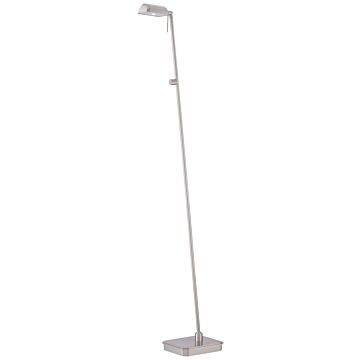 George'S Reading Room LED Floor Lamp in Brushed Nickel by George Kovacs