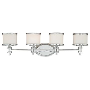 Carlisle 4-Light Bathroom Vanity Light in Chrome