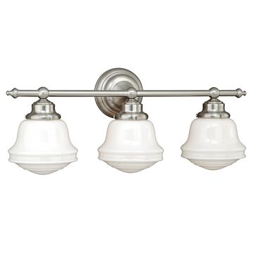 Huntley 3-Light Bathroom Vanity Light in Satin Nickel