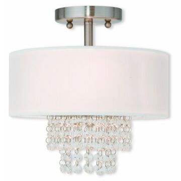 Carlisle 2-Light Ceiling Mount in Brushed Nickel