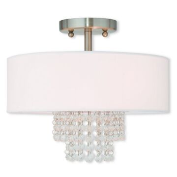 Carlisle 2-Light Ceiling Mount in Brushed Nickel