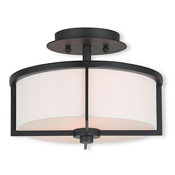 Wesley 2-Light Ceiling Mount in Bronze