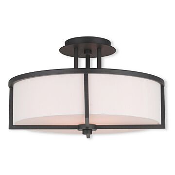 Wesley 3-Light Ceiling Mount in Bronze