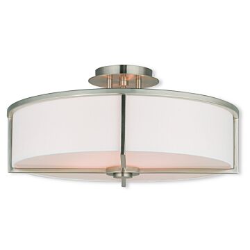 Wesley 4-Light Ceiling Mount in Brushed Nickel