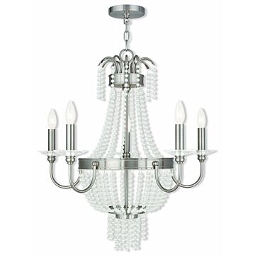 Valentina 5-Light Chandelier in Brushed Nickel