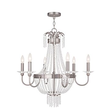 Valentina 6-Light Chandelier in Brushed Nickel