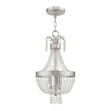 Valentina 3-Light Pendant in Brushed Nickel