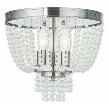 Valentina 3-Light Ceiling Mount in Brushed Nickel