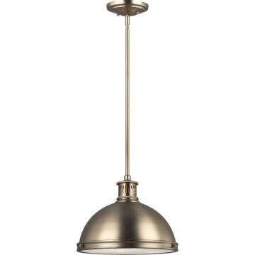 Generation Lighting Pratt Street Metal 2-Light 10 Pendant Light in Satin Brass
