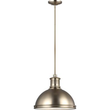 Generation Lighting Pratt Street Metal 3-Light 13" Pendant Light in Satin Brass