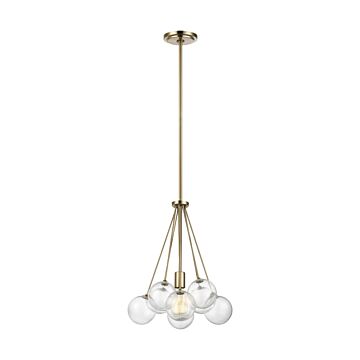 Bronzeville One Light Pendant in Satin Brass by Visual Comfort Studio