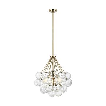 Bronzeville Three Light Pendant in Satin Brass by Visual Comfort Studio
