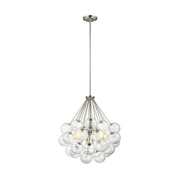 Bronzeville Three Light Pendant in Brushed Nickel by Visual Comfort Studio