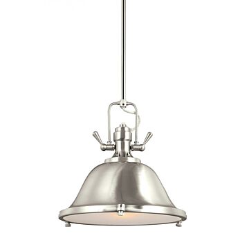 Generation Lighting Stone Street 12" Pendant Light in Brushed Nickel