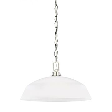 Generation Lighting Kerrville 8" Pendant Light in Brushed Nickel
