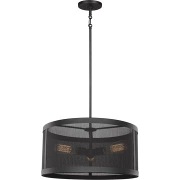 Gereon Three Light Pendant in Black by Visual Comfort Studio